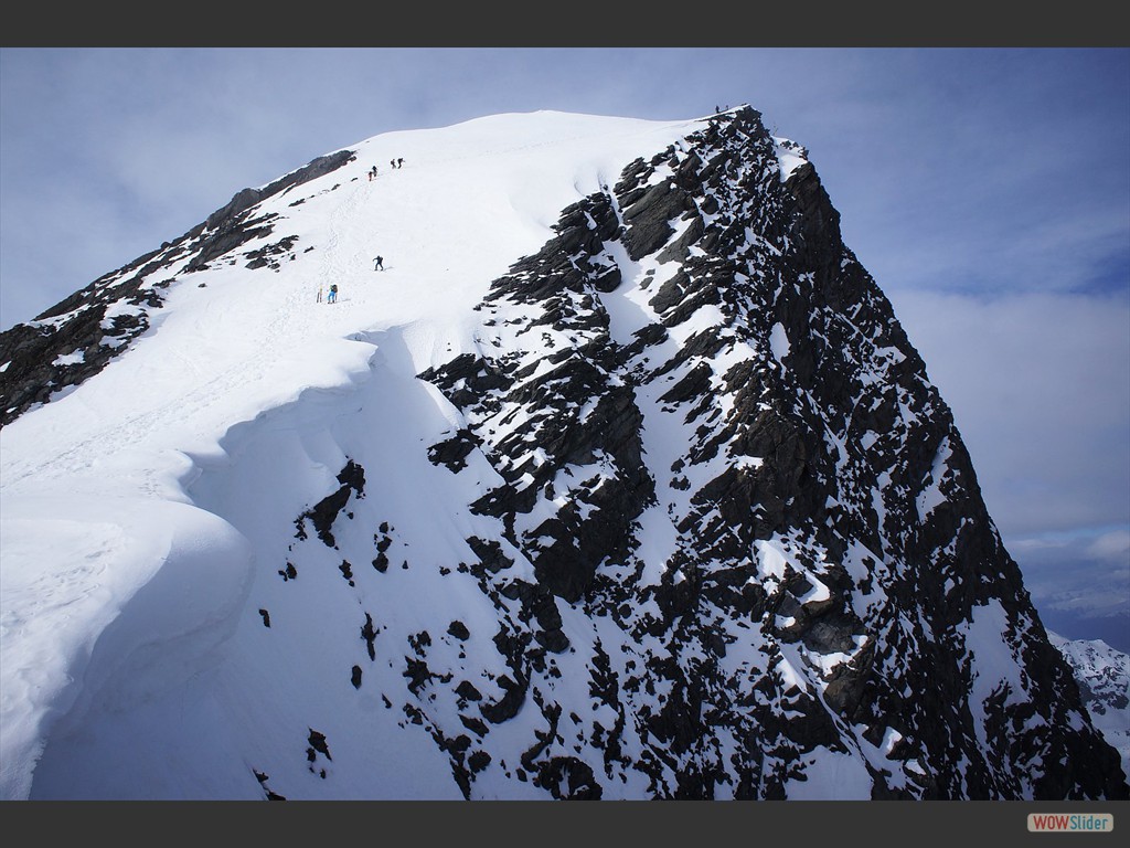 Hier war es nicht mehr ganz so einsam, ist doch der Glockturm die populärste Skitour im Kaunertal.