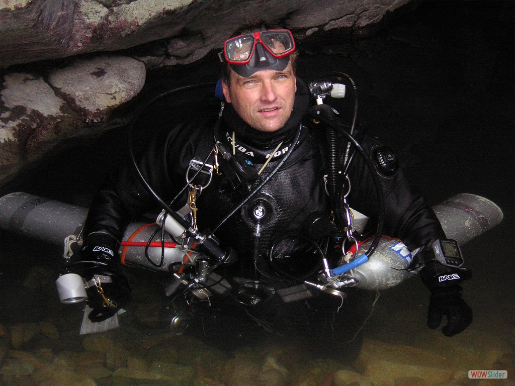 Gould de Pont - Steffen Gross zurück aus 103 m Tiefe (Aug. 2006)